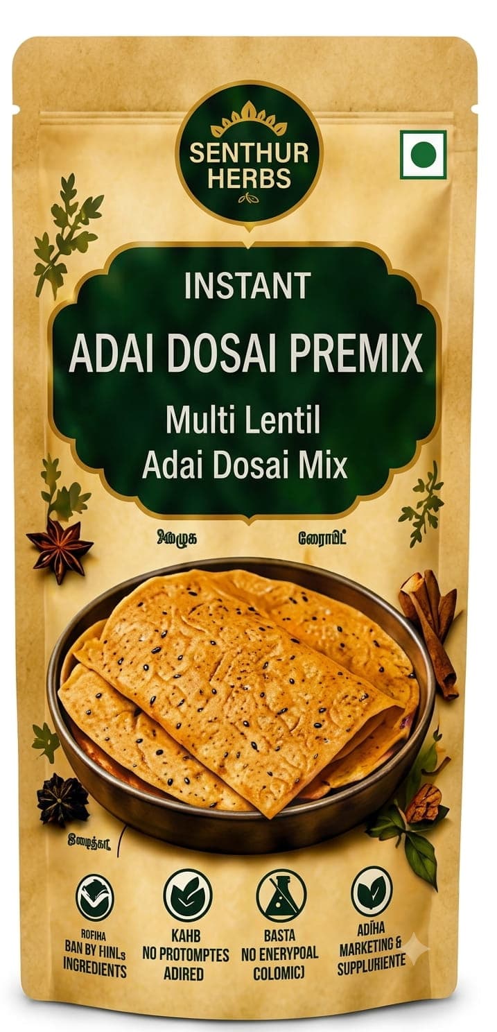 Senthur Herbs Instant Adai Dosai Premix – Multi Lentil Adai Dosai Mix